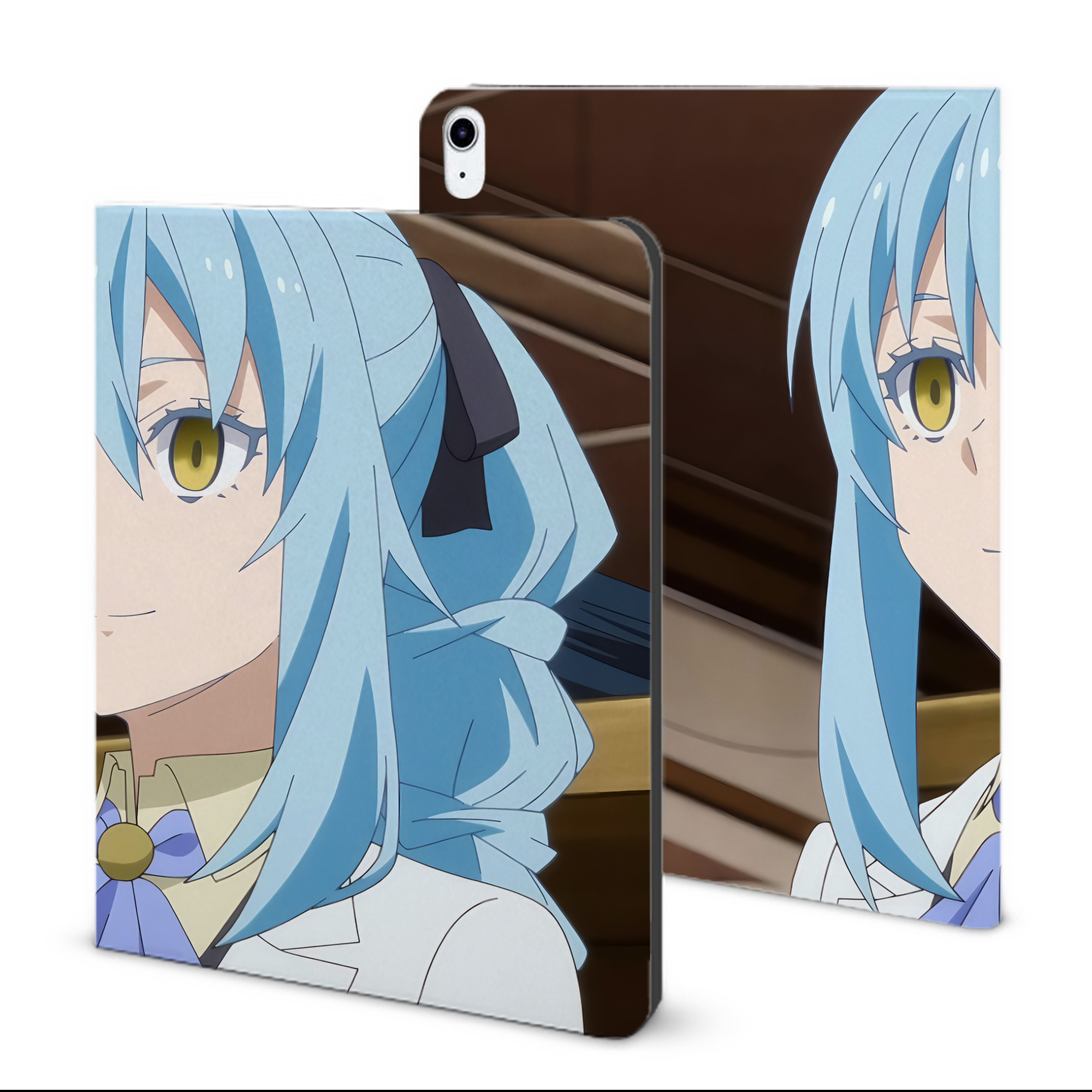 （画像用） 転スラ Regarding Reincarnated to Slime IPad ケース ブック型 PUレザー TPU 耐衝撃 軽量 薄型 ペン収納なし 全面保護 IPad 各モデル対応